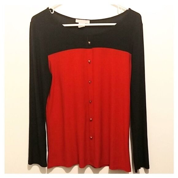 Claudia Richard medium Red black color block - Picture 1 of 3